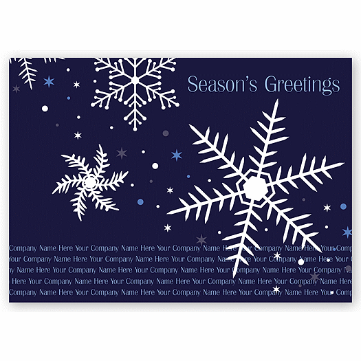 Custom Printed  Holiday Greeting Cards - Snowflakes - Office and Business Supplies Online - Ipayo.com