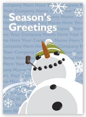 Custom Printed  Holiday Greeting Cards - Snowman - Office and Business Supplies Online - Ipayo.com