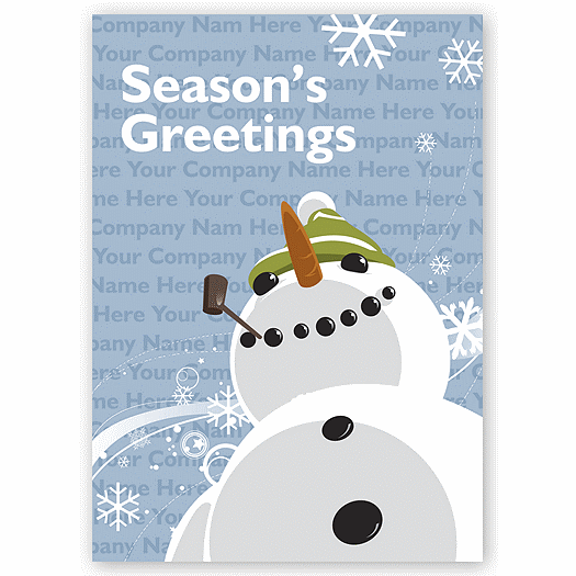 Custom Printed  Holiday Greeting Cards - Snowman - Office and Business Supplies Online - Ipayo.com