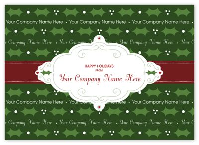 Holly Gift Holiday Card - Office and Business Supplies Online - Ipayo.com