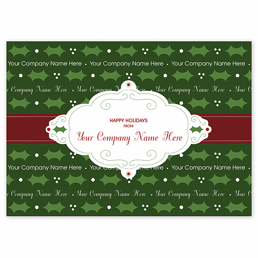 Holly Gift Holiday Card - Office and Business Supplies Online - Ipayo.com