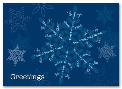 Pers Snowflake Holiday Card - Office and Business Supplies Online - Ipayo.com