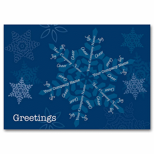 Pers Snowflake Holiday Card - Office and Business Supplies Online - Ipayo.com