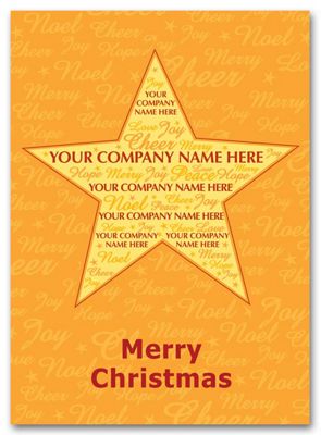 Gold Star Holiday Card - Office and Business Supplies Online - Ipayo.com