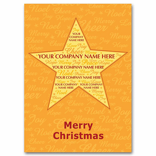 Gold Star Holiday Card - Office and Business Supplies Online - Ipayo.com