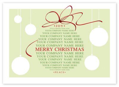 Joy Ornament Holiday Card - Office and Business Supplies Online - Ipayo.com