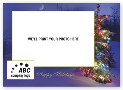 Custom Holiday Photo Greeting Cards - Evening Lights - Office and Business Supplies Online - Ipayo.com