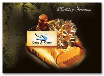 Custom  Printed Holiday Greeting Cards - Glittering Gavel - Office and Business Supplies Online - Ipayo.com