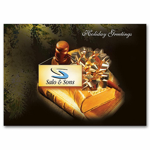 Custom  Printed Holiday Greeting Cards - Glittering Gavel - Office and Business Supplies Online - Ipayo.com