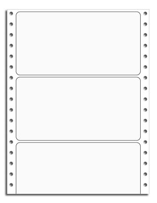 5 3/4 x 2 15/16 Mailing Labels, Continuous,White, Jumbo, Stock/Blank