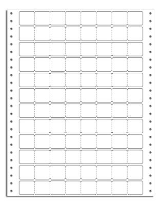 15/16 x 1 Pricing Labels, Continuous, 9  Carrier, Stock/Blank