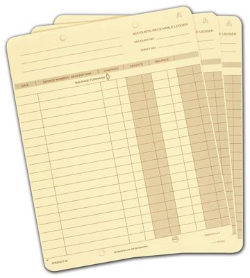 7 3/8 x 9 1/4 One-Write Ledger Cards