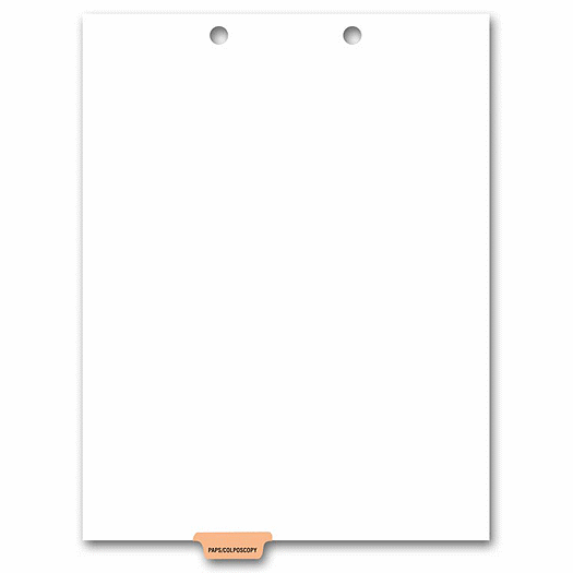 Bottom Tab Chart File Divider, Paps/Colposcopy Tab - Office and Business Supplies Online - Ipayo.com
