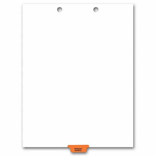 Bottom Tab Chart File Divider, Operative Reports Tab - Office and Business Supplies Online - Ipayo.com