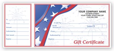 Gift Certificate, Sparkler