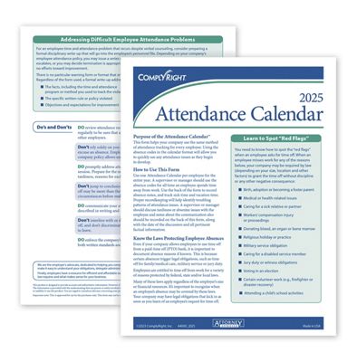 2020 Attendance Calendar Kit