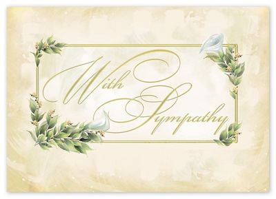 Elegant Lilies Sympathy Cards