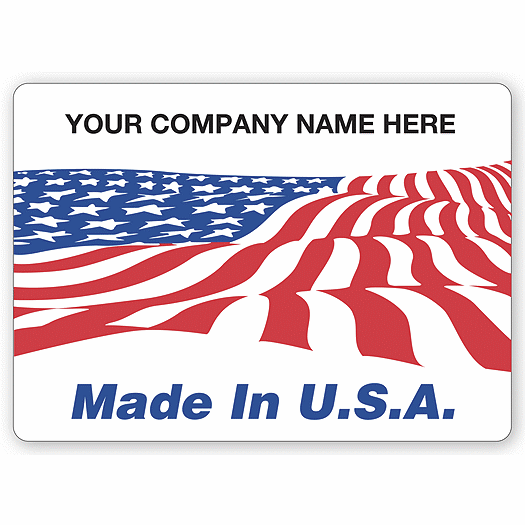 Made In The USA Label 4 X 2 7/8 - Office and Business Supplies Online - Ipayo.com
