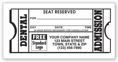 Dental Appointment Card, Imprinted