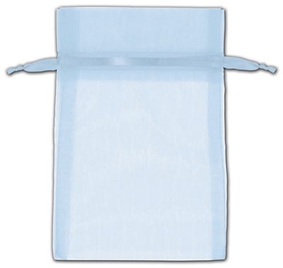 Light Blue Organza Bags, 4 x 6