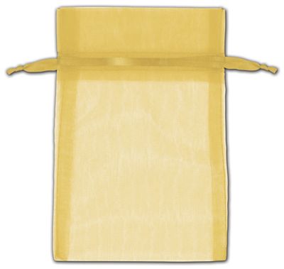 Gold Organza Bags, 4 x 6