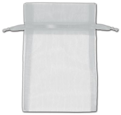 Silver Organza Bags, 4 x 6
