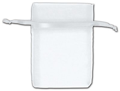White Organza Bags, 3 x 4
