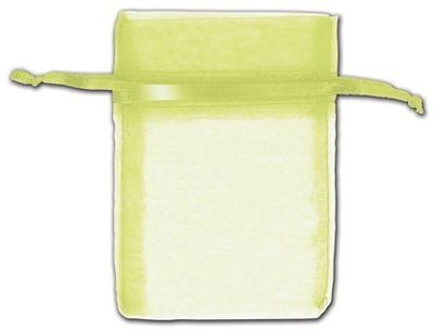 Mint Green Organza Bags, 3 x 4