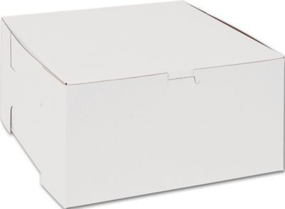 White Cake Boxes, 10 x 10 x 5' - Gifts Baskets Wholesale Supplies Shop