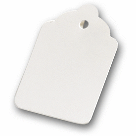 White Tags, 2 7/8 x 1 3/4