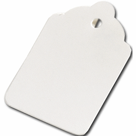 White Tags, 1 7/8 x 1 1/4