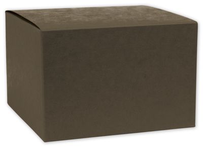 Espresso Brown Embossed Gift Boxes, 6 x 6 x 4' - Gifts Baskets Wholesale Supplies Shop