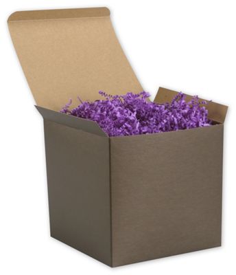 Espresso Brown Embossed Gift Boxes, 6 x 6 x 6' - Gifts Baskets Wholesale Supplies Shop