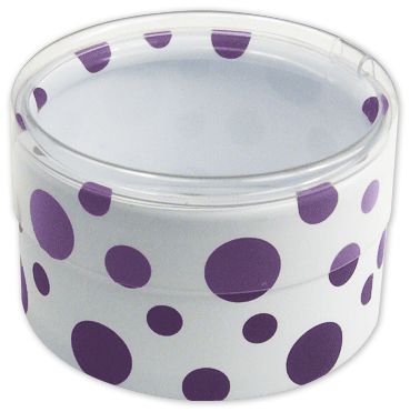 Purple Dots Favor Boxes, 2 ' Dia x 1' Height - Gifts Baskets Wholesale Supplies Shop