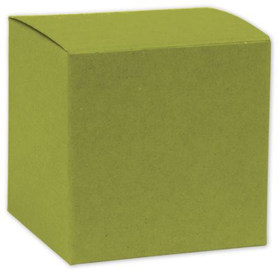 Kiwi Green Embossed Gift Boxes, 8 x 8 x 5 1/2' - Gifts Baskets Wholesale Supplies Shop