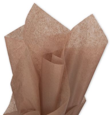 Solid Tissue Paper, Mocha, 20 x 30' - Gifts Baskets Wholesale Supplies Shop