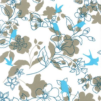 Birds & Flowers Tissue Paper, 20 x 30' - Gifts Baskets Wholesale Supplies Shop