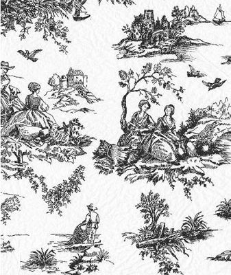 Black on Oatmeal Toile Tissue Paper, 20 x 30' - Gifts Baskets Wholesale Supplies Shop