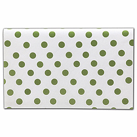 Green Dots Tissue Paper, 20 x 30