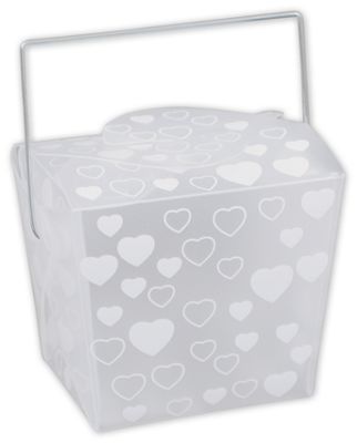 White Heart Event Boxes, 4 x 3 1/2 x 4' - Gifts Baskets Wholesale Supplies Shop