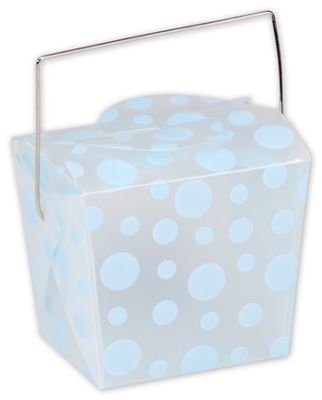 Light Blue Frosted Dots Event Boxes, 2 3/4x2x2 1/2' - Gifts Baskets Wholesale Supplies Shop