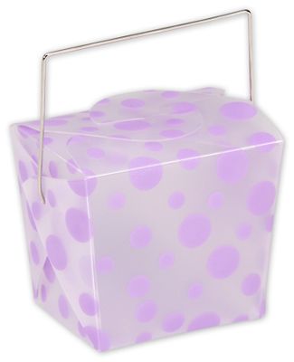 Lavender Frosted Dots Event Boxes, 2 3/4x2x2 1/2' - Gifts Baskets Wholesale Supplies Shop