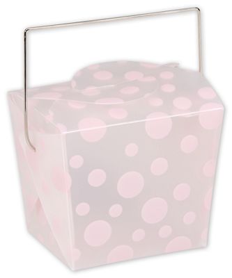 Pink Frosted Dots Event Boxes, 2 3/4 x 2 x 2 1/2' - Gifts Baskets Wholesale Supplies Shop