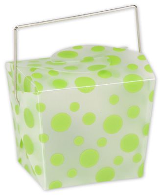Lime Green Frosted Dots Event Boxes, 2 3/4x2x2 1/2' - Gifts Baskets Wholesale Supplies Shop