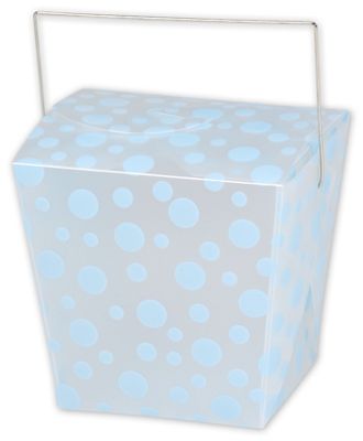 Light Blue Frosted Dots Event Boxes, 4 x 3 1/2 x 4' - Gifts Baskets Wholesale Supplies Shop