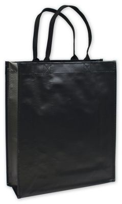 Black Woven Poly Bags, 12 x 4 1/4 x 14