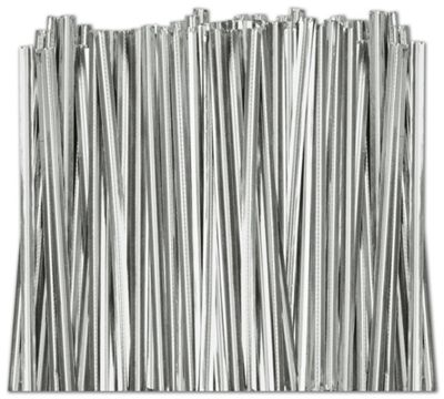 Silver Metallic Twist Ties, 4