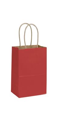 Brick Red Color-on-Kraft Shoppers, 5 1/4 x 3 1/2 x 8 1/4' - Gifts Baskets Wholesale Supplies Shop