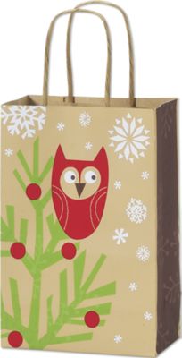 Winter Owl Shoppers, 5 1/2 x 3 1/4 x 8 3/8' - Gifts Baskets Wholesale Supplies Shop