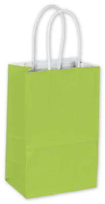 Lime Cotton Candy Shoppers, 5 1/4 x 3 1/2 x 8 1/4' - Gifts Baskets Wholesale Supplies Shop